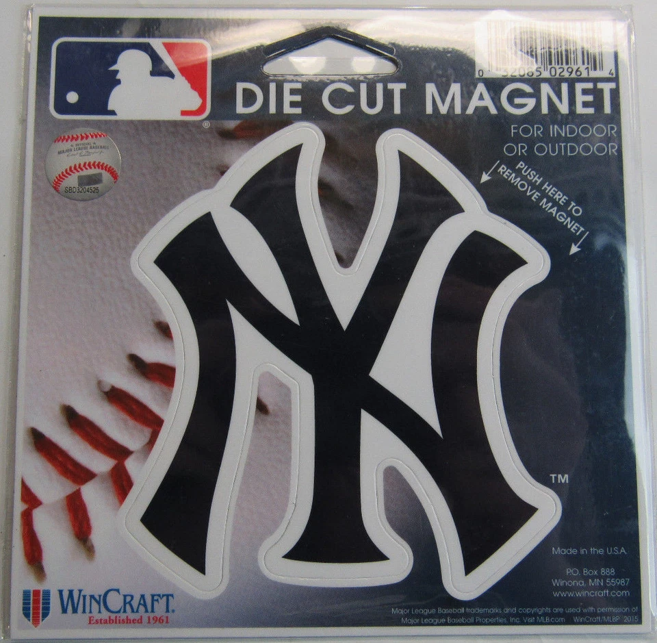 New York Yankees 4 inch Auto Car Magnet Die-Cut Logo by WinCraft MLB