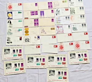 Lot of 35 World's Fair Stamp Covers FDC FDI First Day of Issue 1939- 1980 Cachet - Picture 1 of 8