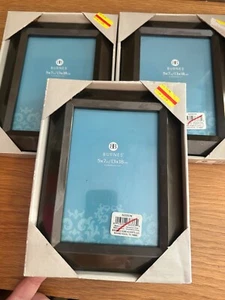 3- 5x7 Light Brown shine Standing Picture Photo Frame SET of 3 - Picture 1 of 4