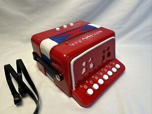 Schilling Toy Accordion. Red, white and blue. Kids accordian. Plastic. Works!