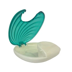 Press to Open Retainer Case Portable Denture Box Teeth Retainer Box (Aqua) | F2 - Picture 1 of 2