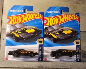 Lot of 2 Hot Wheels Knight Rider K.I.T.T. (Black /Flame) 83/250 HW Screen Time - Picture 1 of 5