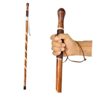 Wooden Walking Stick - Willow Cane for Seniors Hiking & Balance - Heavy 48" - Picture 1 of 7