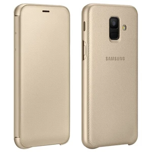 Official Samsung Flip Wallet Cover, standcase for Samsung Galaxy A6 Plus – Gold - Picture 1 of 6