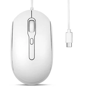 PERIMICE-222CW USB C Wired Optical Mouse 1200/1600/2000 DPI Long 5.9 Ft Cable... - Picture 1 of 9