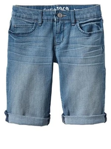 NWT New Gap Kids Girl Light Bermuda Shorts Light Wash 7 Regular - Picture 1 of 1