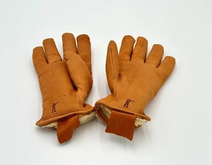 Guantes de cuero forrados con pila de piel de ciervo tostado Ball And Buck talla S - Imagen 1 de 5