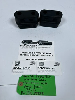 1994-2002 Dodge Ram 1500-3500 4x4 paradas de eixo dianteiro QTD 2 52038838 - Imagem 1 de 4