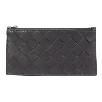 BOTTEGA VENETA BV SHW Zip Card Case Calfskin Leather Black - Image 1 of 4