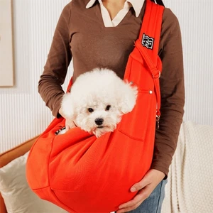 Large Capacity Crossbody Pet Carrier Cat Carrier Bag Hands Free Carry - Picture 1 of 21