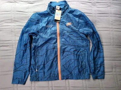Nike Air Windbreaker Jacket Blue Orange Medium DN2112-407 (NEW) - Image 1 of 4
