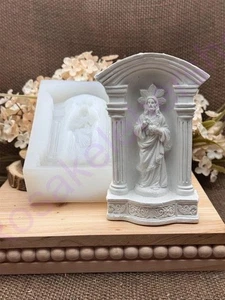 Jesus God on the altar handmade silicone mold for crafts - Picture 1 of 10