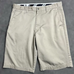 Volcom Stone Frickin Shorts 36 Men Modern Stretch Khaki Chino Skateboarding Surf - Picture 1 of 12