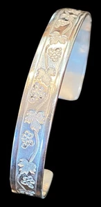 Vintage Levin Sterling Armreif Armband mit Blatt & Trauben Design Made in Benn VT - Bild 1 von 15