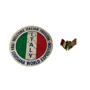 1984 Worlds Fair Italian Pavilion Louisiana World Expo New Orleans Pin Sticker - Picture 1 of 11