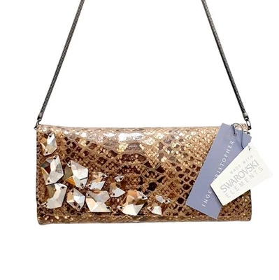 Bolso de Mano Inge Christopher Swarovski Elements Estampado de Reptiles VER DESCRIPCIÓN Foto 1 de 4