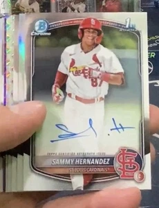 SAMMY HERNANDEZ 2025 BOWMAN CROMO 1er PROSPECTO AUTO CARDENALES DE SAN LUIS 🔥🔥 - Imagen 1 de 1
