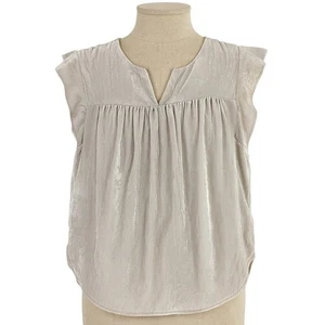 Loft Blouse Womens S Velvet Shimmer Minimalist Softcore Modern Classic Chic - Picture 1 of 9