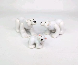 Vintage Fisher Price Animal Families 1995 POLAR BEAR FAMILY Figures Set of 3 - Picture 1 of 6