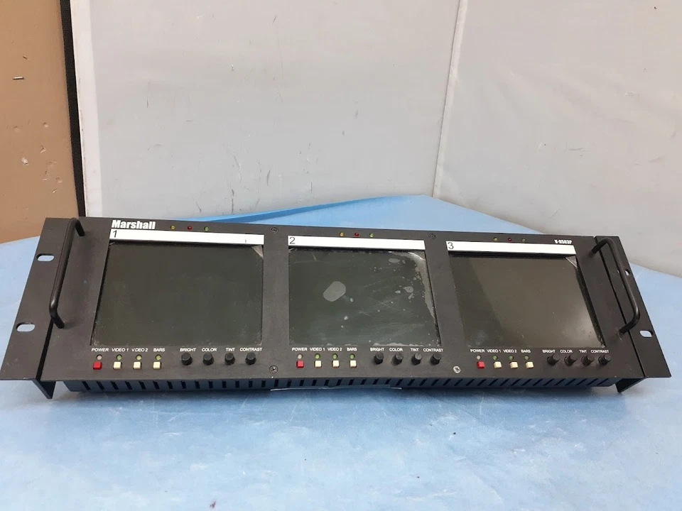 Marshall Electronics V-R563P-SDI - 3x 5.6” LCD Rack Mounted Monitors - Image 1 of 4