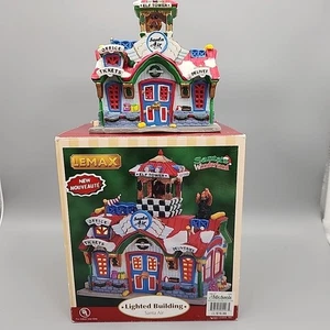 VTG Lemax Santa Air Lighted Building 2000 w/ Box – Missing Plug & Parts - Picture 1 of 16