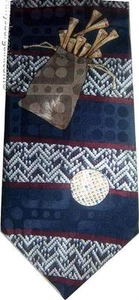 Corbata de golfista 100% seda hecha en EE. UU. corbata tejida jacquard precio más bajo - Imagen 1 de 12