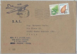 82613 -  Kenya - POSTAL HISTORY  -  Airmail COVER to ITALY  - SHELL - Picture 1 of 1