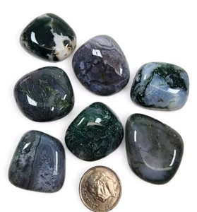 Moss Agate Polished Stones Brazil 97.2 grams. - Picture 1 of 1