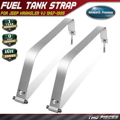 2pcs Fuel Tank Straps for Jeep Wrangler YJ 1987-1995 L4 2.5L 4.0L 4.2L J5354959 - Image 1 of 4