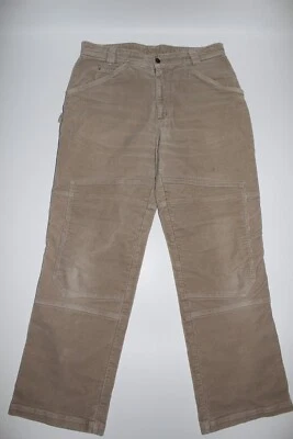 Pantalones de carpintero vintage EMS de pana tostada 34x31 (etiqueta 34x32) doble rodilla Foto 1 de 4