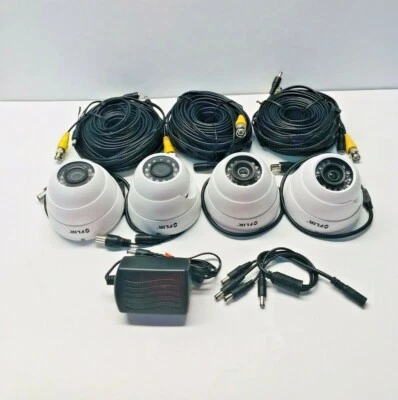 LOREX Flir ME313L-C 720P 1MP up to 130Ft NV IP66 Dome Camera And Cables (4-PACK) HDCVI