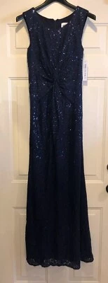 NUEVO Decode 1.8 Azul Lentejuelas Sin Mangas Fiesta Novia Baile de graduación Vestido Maternidad Talla 6 $198 Foto 1 de 4