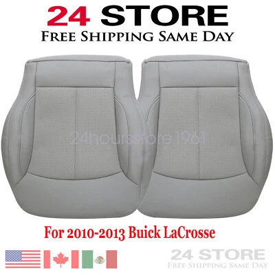 New For Buick LaCrosse 2010 2011 2012 2013 Front Bottom Seat Cover Leather Gray - Imagem 1 de 4