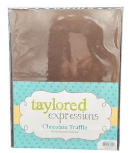Taylored Expressions TE Chocolate Truffle Cardstock 15 Sheets New 8.5 X 11 Paper - Picture 1 of 9