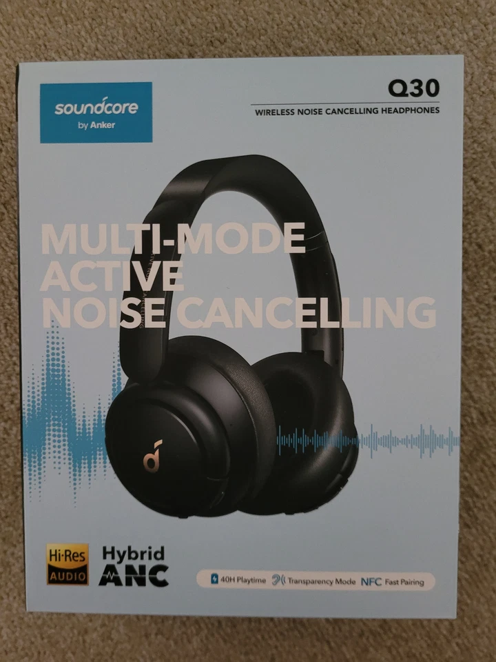 soundcore by Anker Life Q30 Hybrid Active Noise Cancelling Headphones Hi-Res 40H - Image 1 of 1