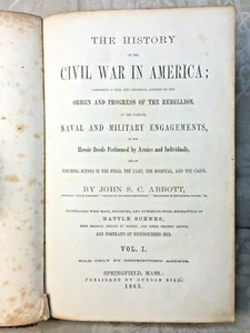 The History of the Civil War in America Volume 1 Only by John Abbott 1863 - Picture 1 of 6