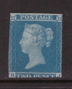 QV 1841 2d Two Penny Blue Imperf SG 14 plate 3 MINT/UNUSED no gum RJ cat £5000 - Picture 1 of 2
