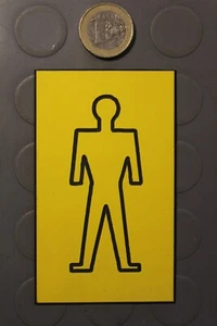 Geschrieben Typenschild Nummernschild Vintage Silhouette Männchen '70 Fond Lager - Bild 1 von 2