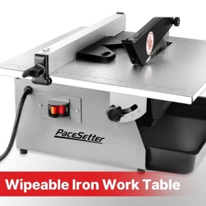 Goldblatt 7" Wet Tile Saw 0-45 Degrees Miter Angles Ceramic Cutting Tabletop Saw - Picture 1 of 10