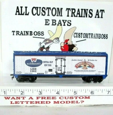 HO SCALE CUSTOM LETTERED WALDBAUMS (LIRR)  REEFER LOT E 🥩🥩🥩🥩 - Image 1 of 4