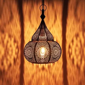 Modern Turkish Hanging Lamps Handmade Moroccan Ceiling Lights Home Lantern Gifts - Picture 1 of 6