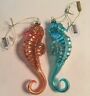 Katherine’s Collection Set 2 Ocean Speckle Octopus Glass Ornaments 18-943633 NEW