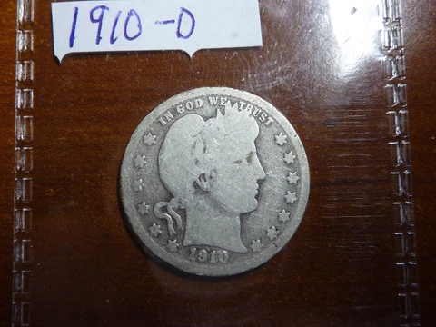 1910-D  BARBER QUARTER Cover