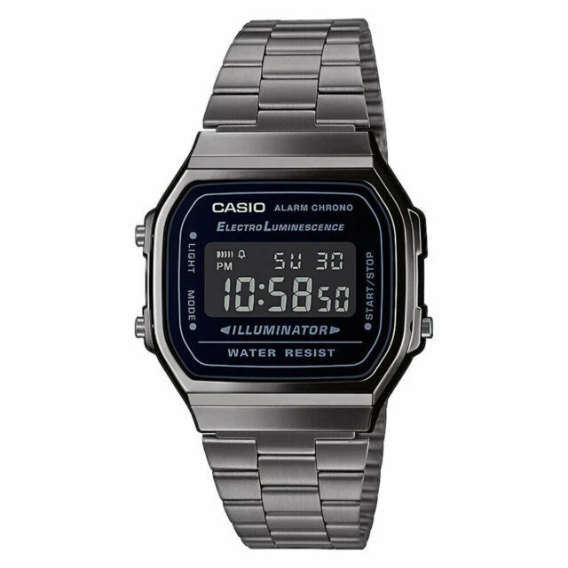 Casio Grey Unisex Adults Digital Watch - A168WGG-1BDF