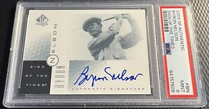 2003 Byron Nelson Auto PSA 9 SP Authentic Golf Sign of The Times Auto #BN - Mint