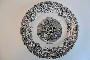 ANCIENNE ASSIETTE EN FAIENCE DE GIEN VIELLES CHANSONS N° 10 "IL PLEUT BERGÈRE" - Imagen 1 de 4