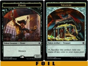 1x - PIRATE \\ TREASURE Token (12/12) - FOIL - FNM Promo - NM MTG - Picture 1 of 1