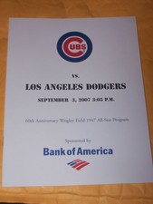 60TH ANNIVERSARY 1947 ALL STAR GAME PROGRAM - WRIGLEY FIELD - 9/3/2007 - SGA