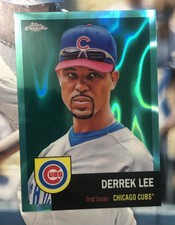 2022 Topps Chrome Platinum Derrek Lee Aqua Lava Refractor /299 Cubs #165