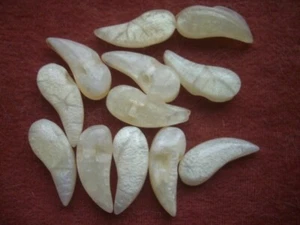 IVORY PEARL EFFECT 1 HOLE TOGGLE BUTTONS x 12 Free P & P - Picture 1 of 3